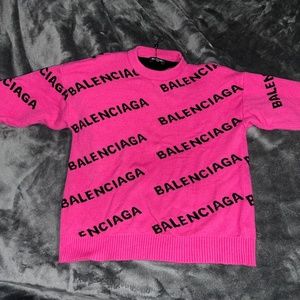 Pink Balenciaga Knitted Sweater